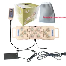 Уход за здоровьем электрические нефритовый, с германием камень массажные шарики складной натуральный турмалин излучение в дальнем инфракрасном диапазоне тепловые коврики заднем сиденье подушка для шеи