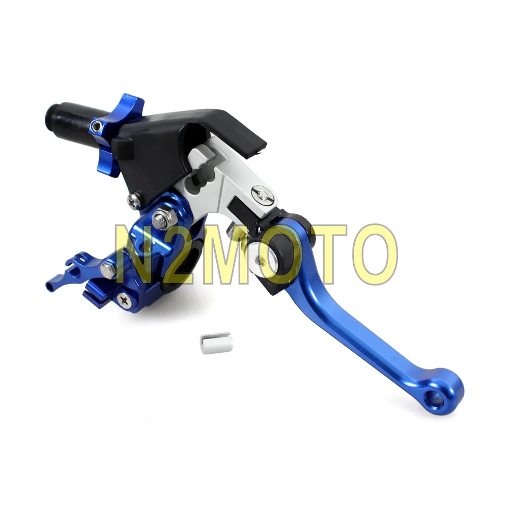 

Dirt Bike MX Off Road 7/8" Folding Clutch Lever for Yamaha YZ250F YZ450 WR250R/X WR450F Blue