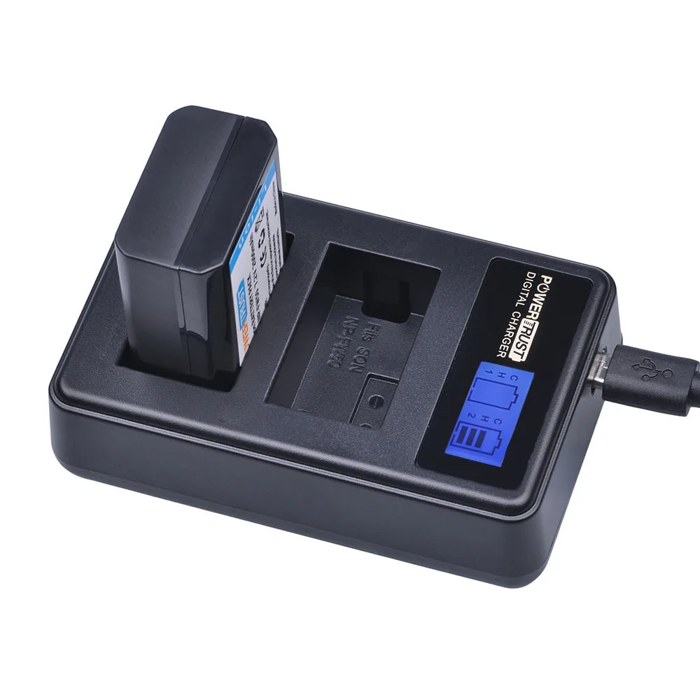 

1Pcs NP-FW50 NP FW50 NPFW50 Batteries + LCD USB Dual Charger for Sony Alpha a6500 a6300 a7 7R a7R a7R II a7II NEX-3 NEX-3N NEX-5
