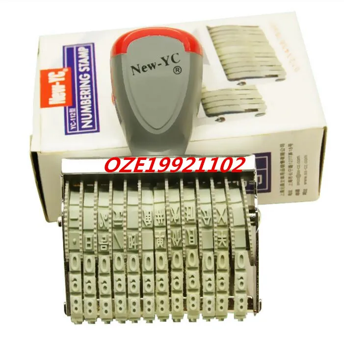 

1PCS Rubber Price Unit Design 12 Digits Number Numbering Machine Roller Stamp Seal