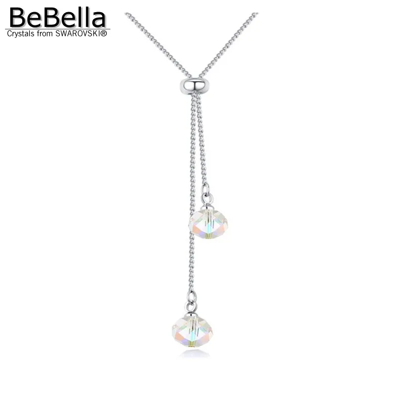 

BeBella crystal briolette pendant necklace Made with Austrian Crystals from Swarovski ELEMENTS for women bride wedding jewelry