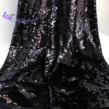 1 ярд черный Высокое качество блёстки кружевной отделкой для одежды/вечерние украшения рождественское платье Шитье на кружевной ткани аксессуары