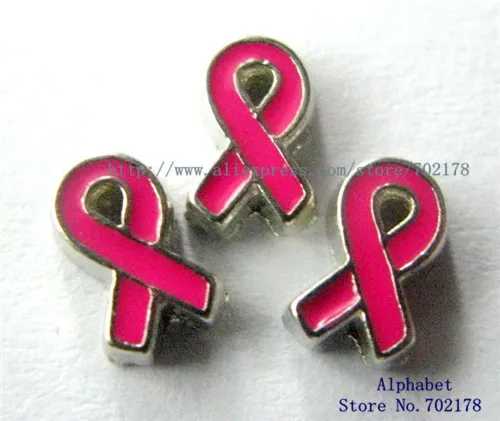 

wholesales 10pcs hot pink zinc alloy ribbon Floating Locket memory charms for locket as mother Dad friend sister brother gift