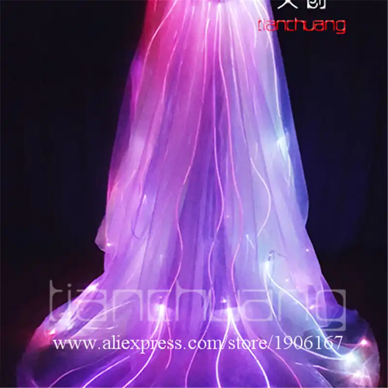 Detail Feedback Questions About Programmable Fiber Optic Led Light Programmable Fiber Optic Led Light Up Cloak Full Color Luminous Stage Performance Costume Props Party