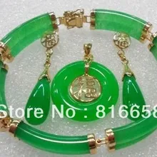 Женщина Лаки богатство натуральный камень кулон браслет серьги наборы