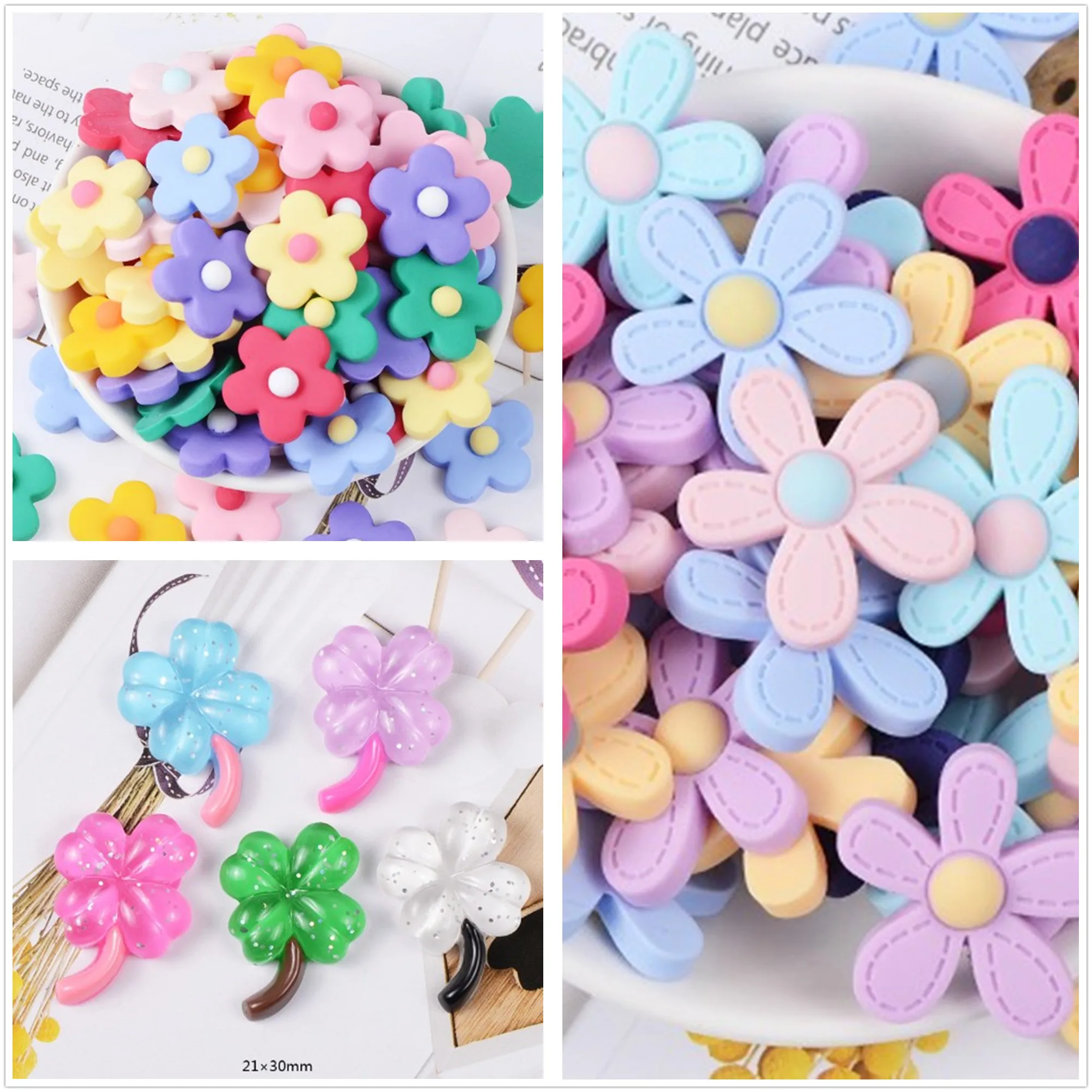 

10pcs/lot flatback resin flower accessaries resin cabochons accessaries resin cartoon