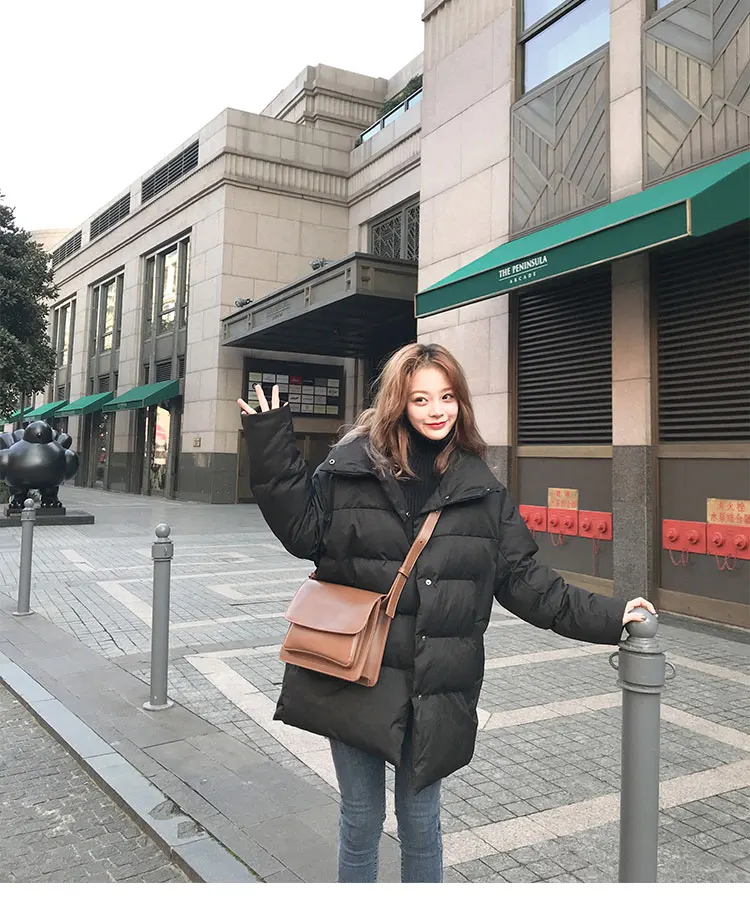 Зимняя женская новинка, корейское студенческое длинное утепленное пальто, хлопковая парка, анти-Всесезонная женская модная одежда Z205