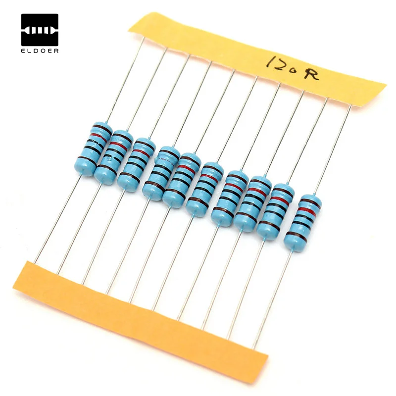 2 Watt 500pcs 50 value 1ohm~1M ohm ±1/% 2W Metal Film Resistor Assortment Kit