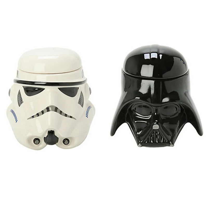 High quality 1Piece Creative Star Wars Darth Vader Helmet Mug Stormtrooper Mug 3D Ceramic Mug with