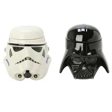 Hohe qualität 1 Stück Kreative Star Wars Darth Vader Helm Becher Stormtrooper Becher 3D Keramik Becher mit Lippen