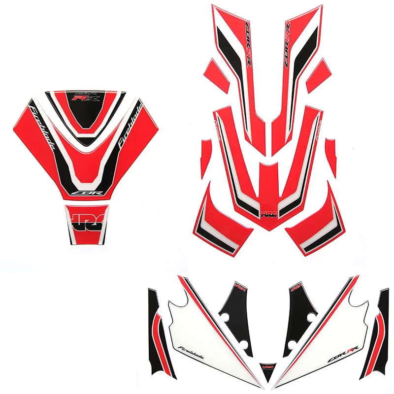 

Motorcycle HRC Front Rear Fairing Engine Vehicle sticker 3D Edge Gel Protection Tank Paint pad For Honda CBR1000RR sp 2017-2019