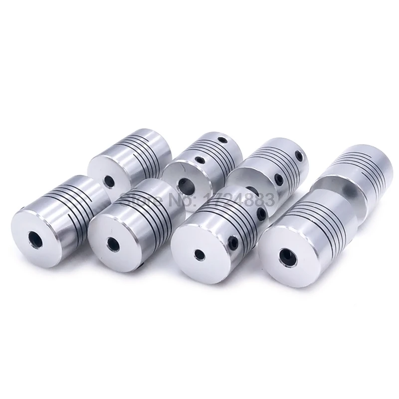 Aluminium Flexible Jaw Shaft Coupler D19*L25 5 8 6.35mm 8mm 10mm CNC Stepper Motor Coupler Encoders Engraving Machine