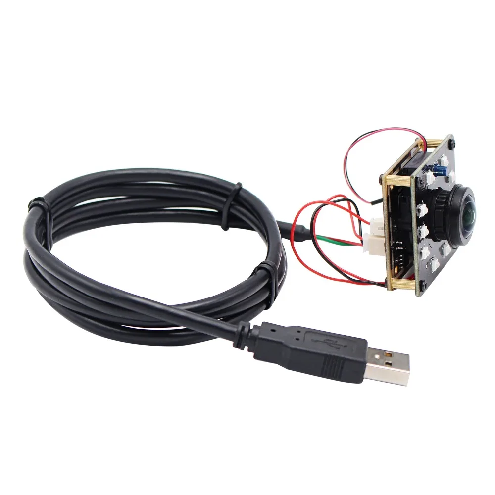  1080P CMOS OV2710 30/60/120fps Mini Night Vision IR USB Camera Module with Wide Angle 5MP 1.56mm Pa