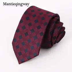 Mantieqingway 6,5 см галстук для делового костюма тонкий Gravatas полиэстер мужские галстуки модные классические точки шеи галстуки для мужчин