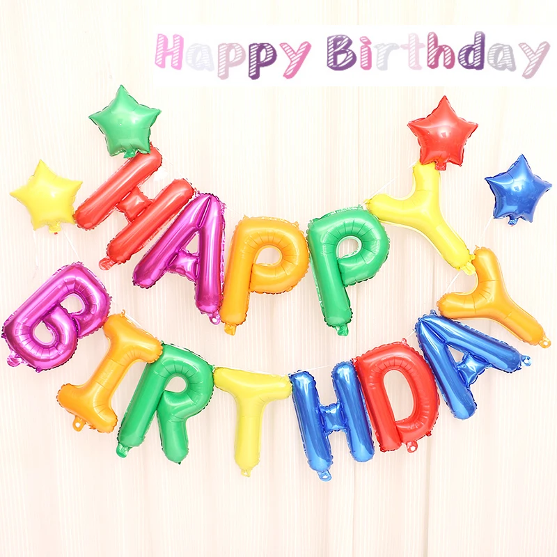 Воздушные шары Happy Birthday 13 шт./лот фольгированные украшения для детской