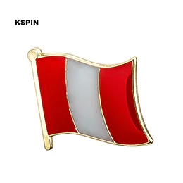 Флаг Перу значок 0002 булавка на лацкане 10 шт. брошь 20 шт. на лот значки KS-0124 - Цвет: KS-0124
