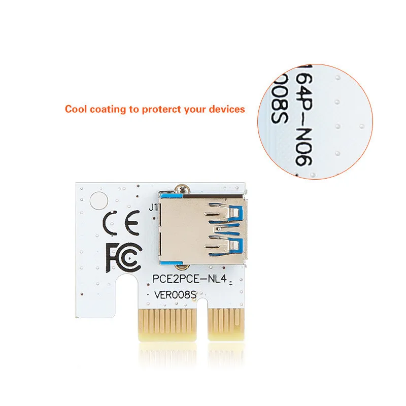 Переходная карта 008S PCI E Express 1x до 16x USB 3 0 кабель передачи данных SATA к 4Pin IDE Molex