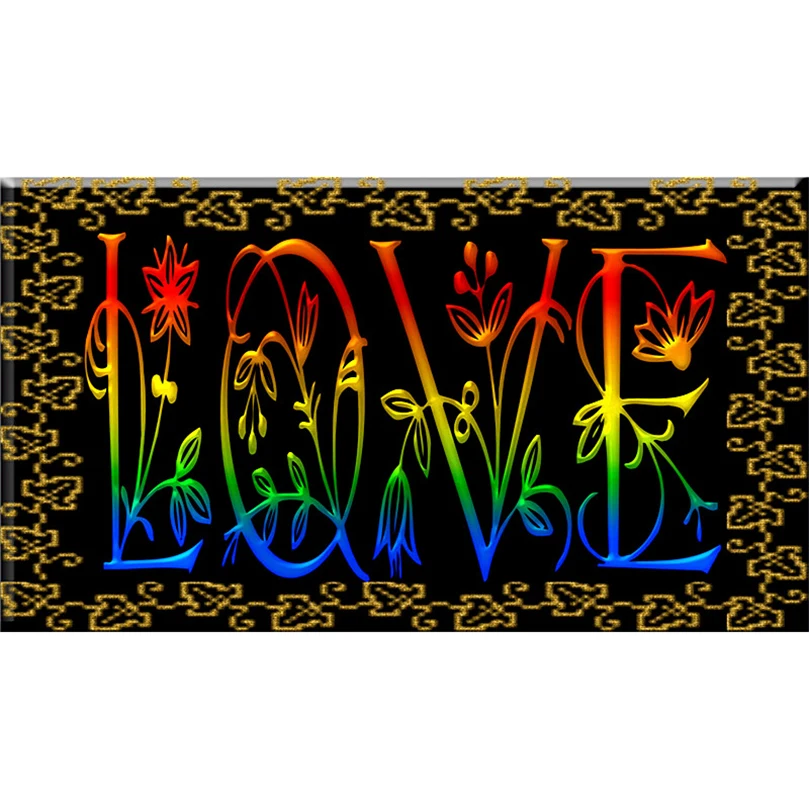 New Full Square Diamond 5D DIY diamond painting &quotLOVE&quot Embroidery Cross Stitch Rhinestone Mosaic Painting Decor GIFT HL829 | Дом и сад