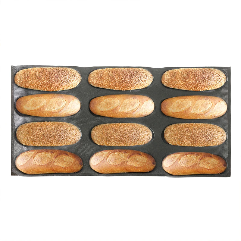 9"silicone perforated 12C Flexible Bread Baking Forms Subway style