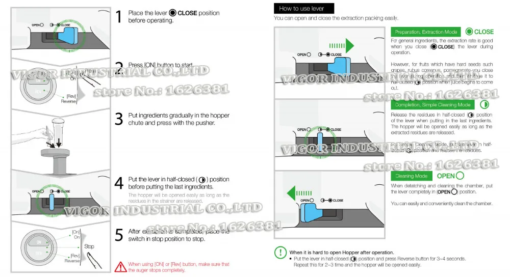how to use pulp lever