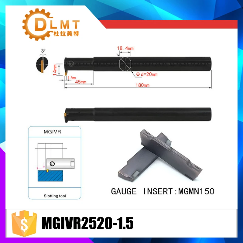 MGIVR2520-1.5 интермальный разделочный и канавок токарный инструмент держатель для MGMN150 вставка правая рукоятки MGMN 150