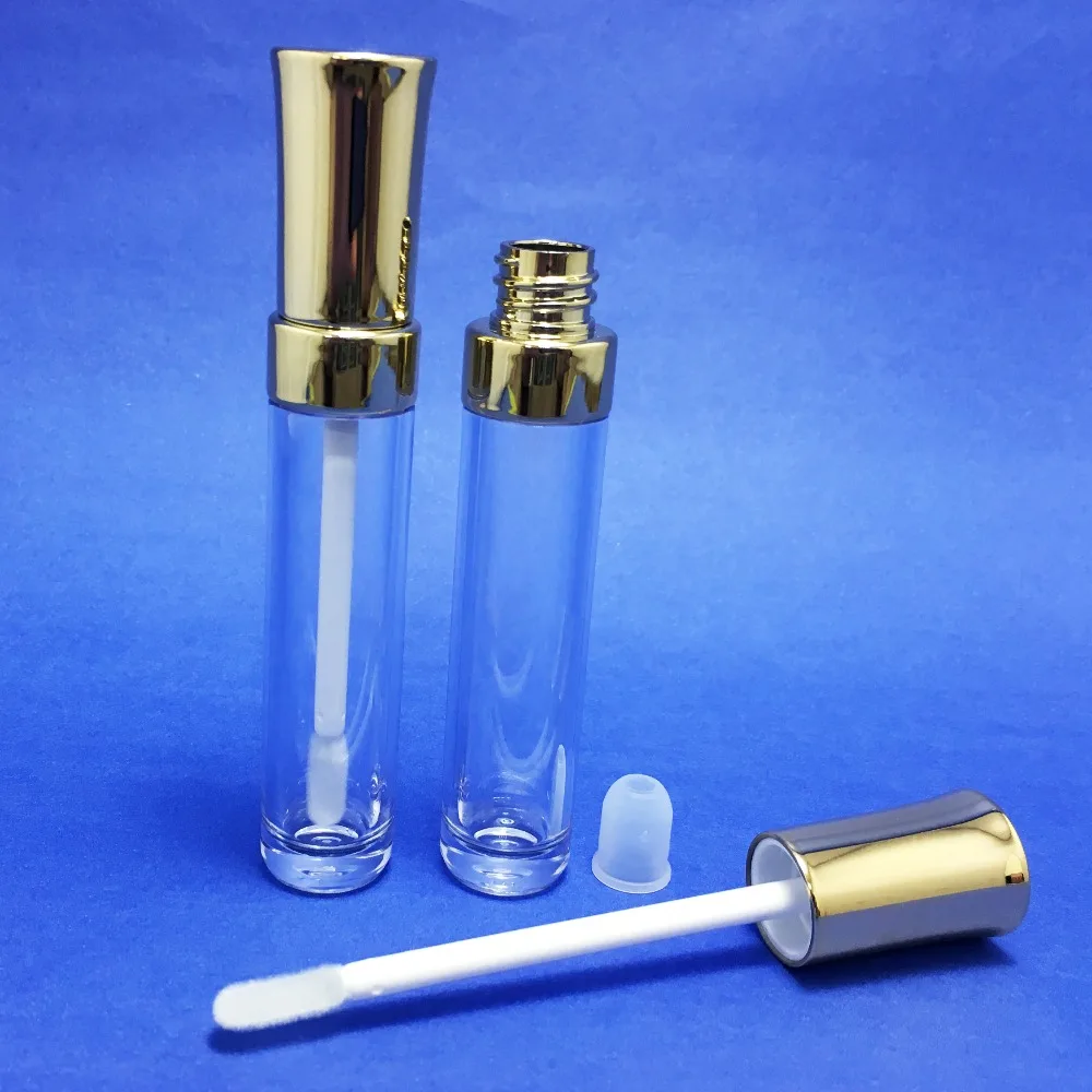 2 PCS Empty Clear Lip Gloss Concealer Container Tube With Wand & Doe