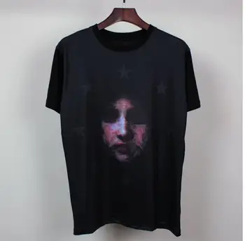 

High New 19ss Men Star Virgin Mary painting T Shirts T-Shirt Hip Hop Skateboard Parkour Street Cotton T-Shirts Tee Top #C87