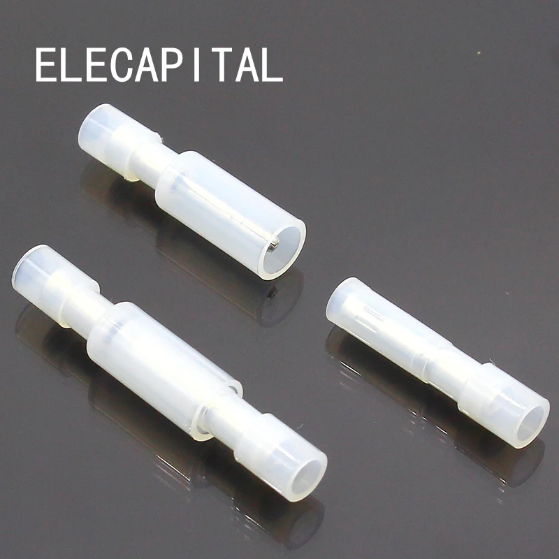 

FRFNY+MPFNY 50PCS Bullet Shaped Female Male Insulating Joint Wire Connector Electrical Crimp Terminal for 24-18 AWG White