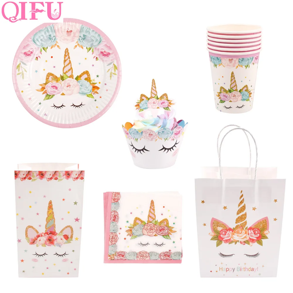 QIFU Unicorn Party Set Gifts For Birthday Party