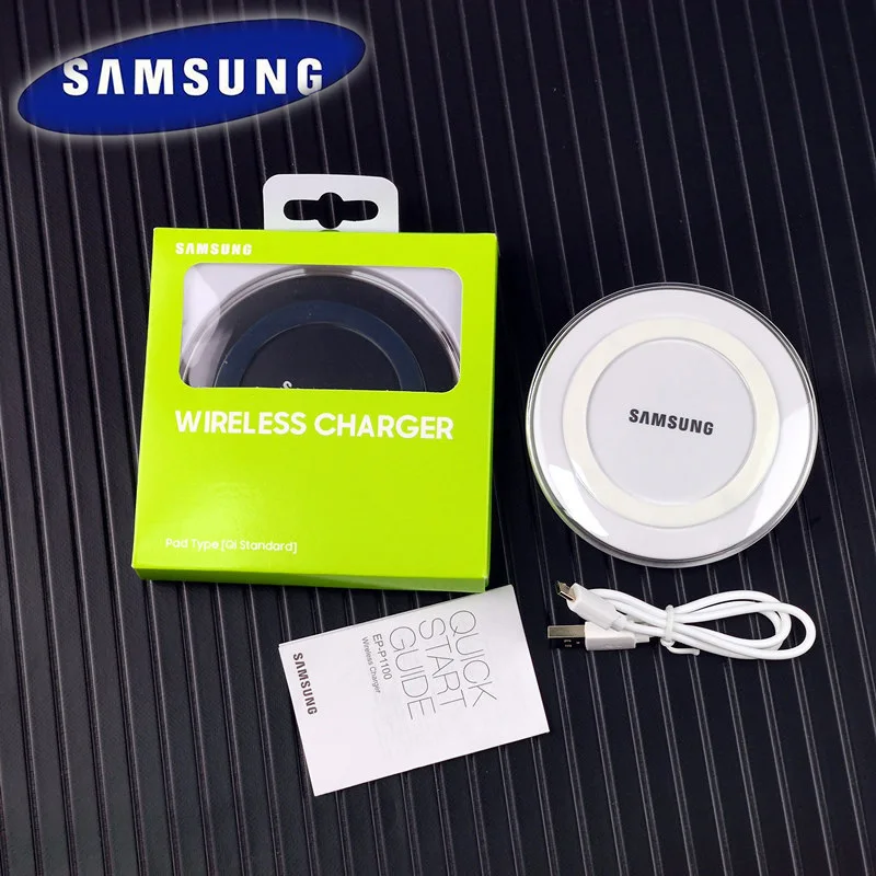 

Original QI Samsung Wireless Charger Adapter Genuine Charge Pad For Galaxy S7 S6 EDGE S8 S9 S10 Plus Note 4 5 Iphone 8 X XS XR