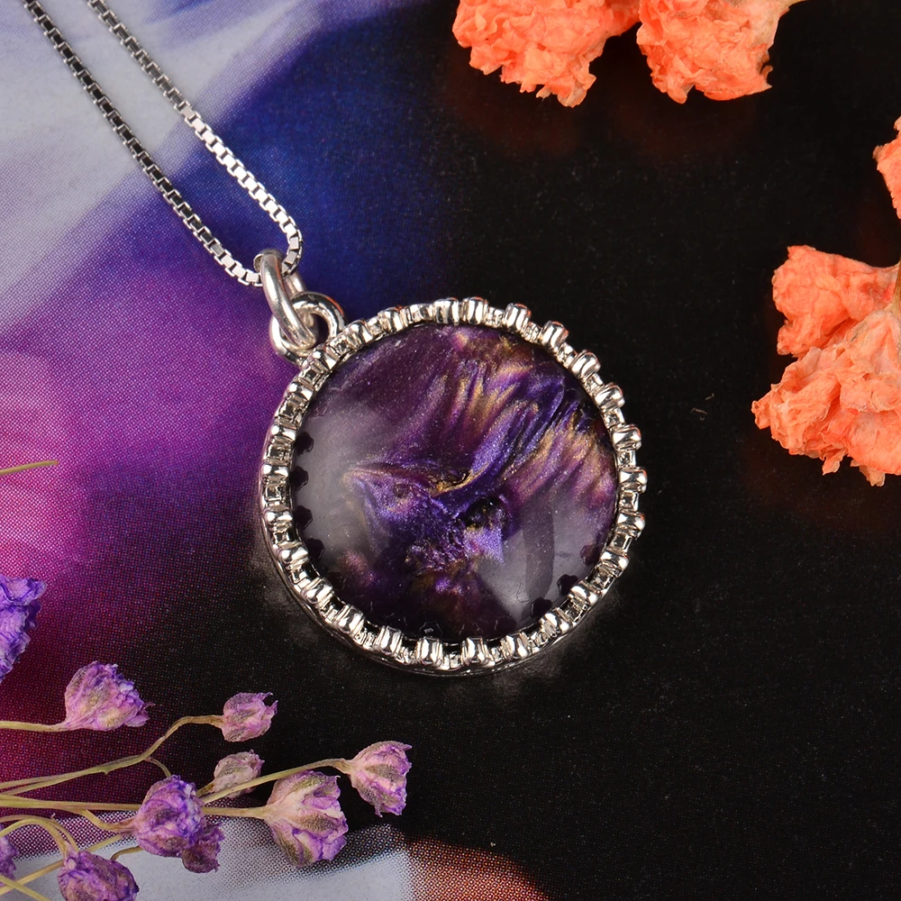 

MosDream Charming Purple Star River Pendant Necklace s925 Silver Chain Gemstone Elegant Jewelry for Women Gift