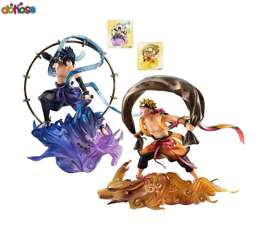 Anime Naruto Shippuden GEM Uzumaki fujin  Kyuubi Kurama Nine tails /Uchiha Sasuke Raijin Action FigureModel Kids Toy