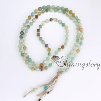 

108 tibetan prayer beads mala bead necklace bracelet buddhist prayer beads bracelet long tassel necklace yoga healing jewelry