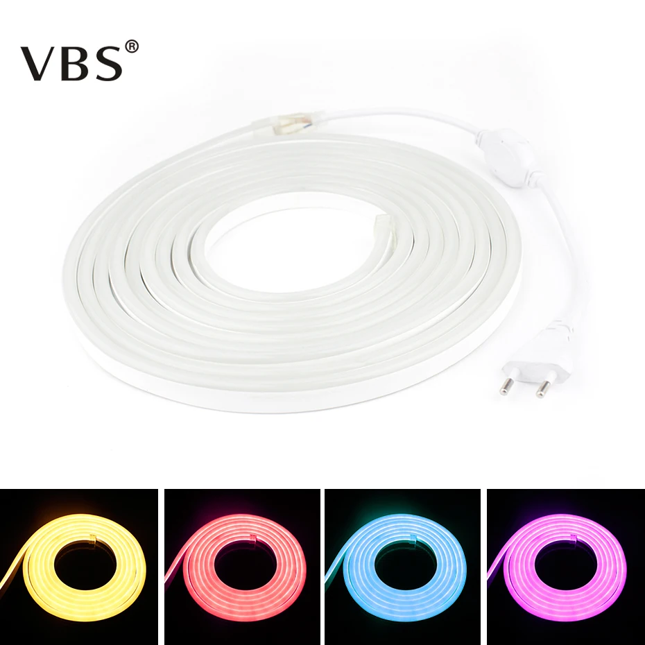 cheap Led Strip Light 220V SMD2835 120led M Waterproof Flexible Fairy Lighting with Power Plug Outdoor Festival Decoration Neon Lights