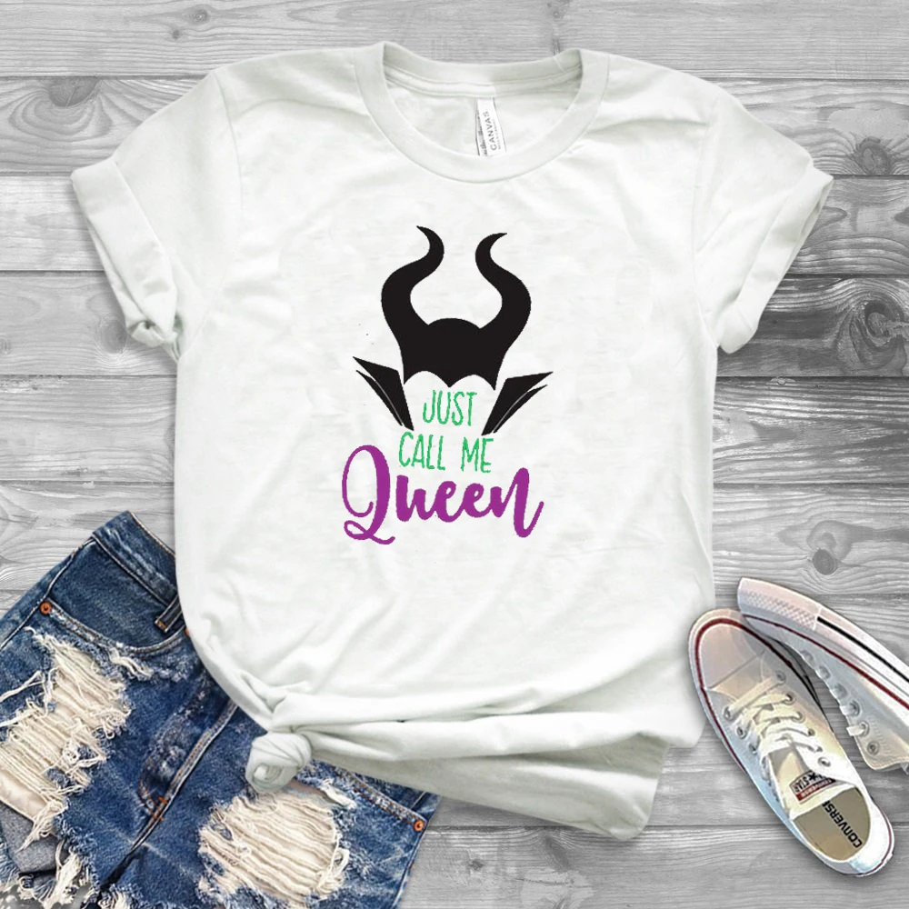 

Just Call Me Queen Maleficent Shirt Vacation Family Shirts Maleficent Queen Evil Queen Halloween Tee 2019 New