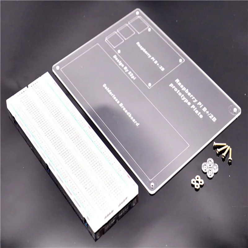 Монтажная плата для макетного эксперимента с прототипом Raspberry Pi B + и 2 Model B|plate|plate