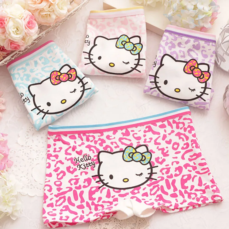 

Fashion Briefs Infant Children Girls Cat KITTY Minnie Underwear Kids Baby Girl Panties underwear child underpants 4pcs/Lot