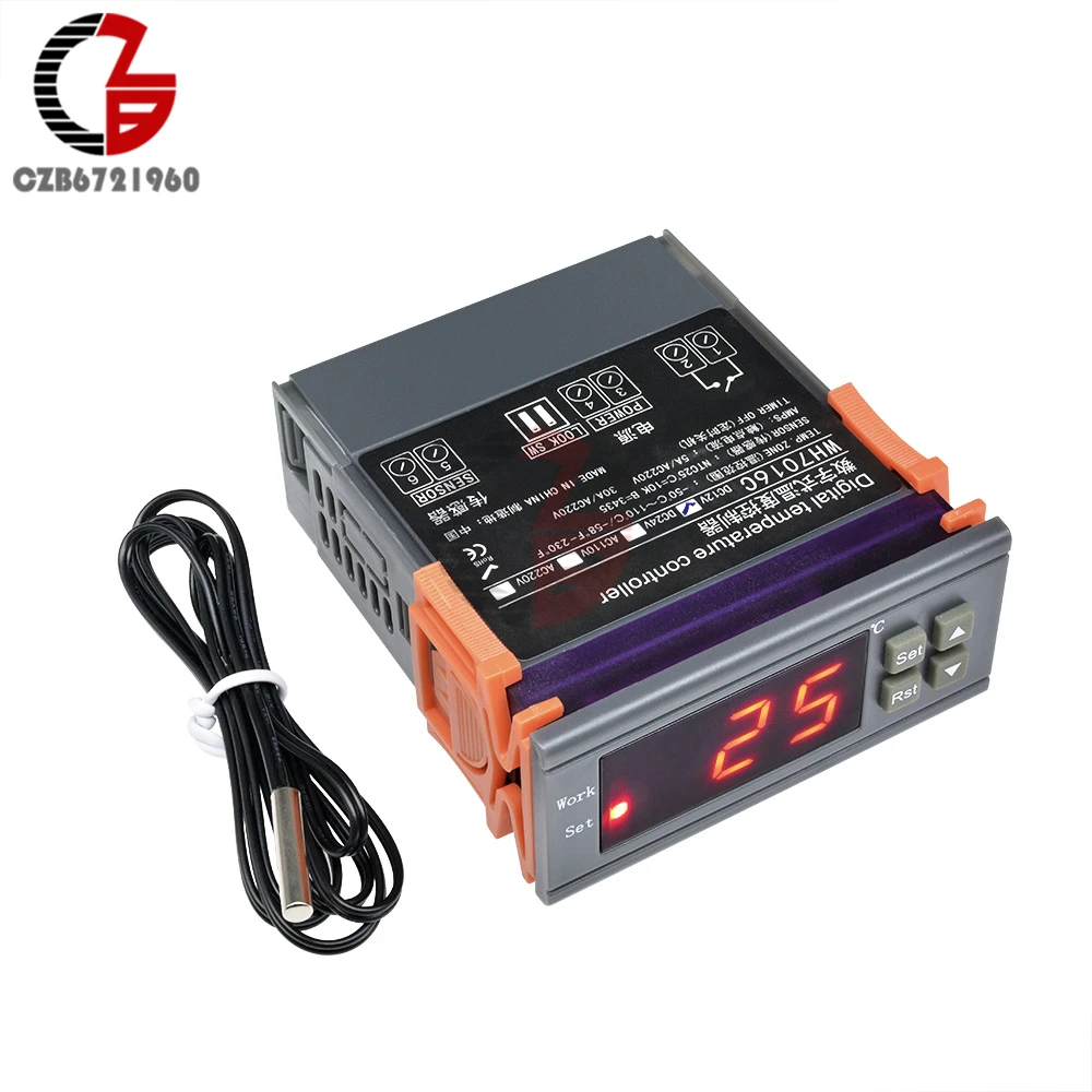 DC 12V Digital Temperature Controller Thermostat Heating Cooling Incubator Fridge Thermal Regulator Thermometer Weather Station |
