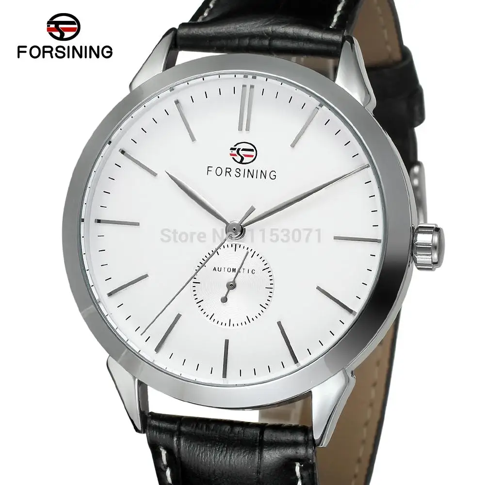 Prix pour Fsg8083m3s3 Forsining nouvelle montre automatique couleur argent montre ronde avec noir leathe boîte originale de bracelet pour livraison gratuite Prix pour Fsg8083m3s3 Forsining nouvelle montre automatique couleur argent montre ronde avec noir leathe boîte originale de bracelet pour livraison gratuite