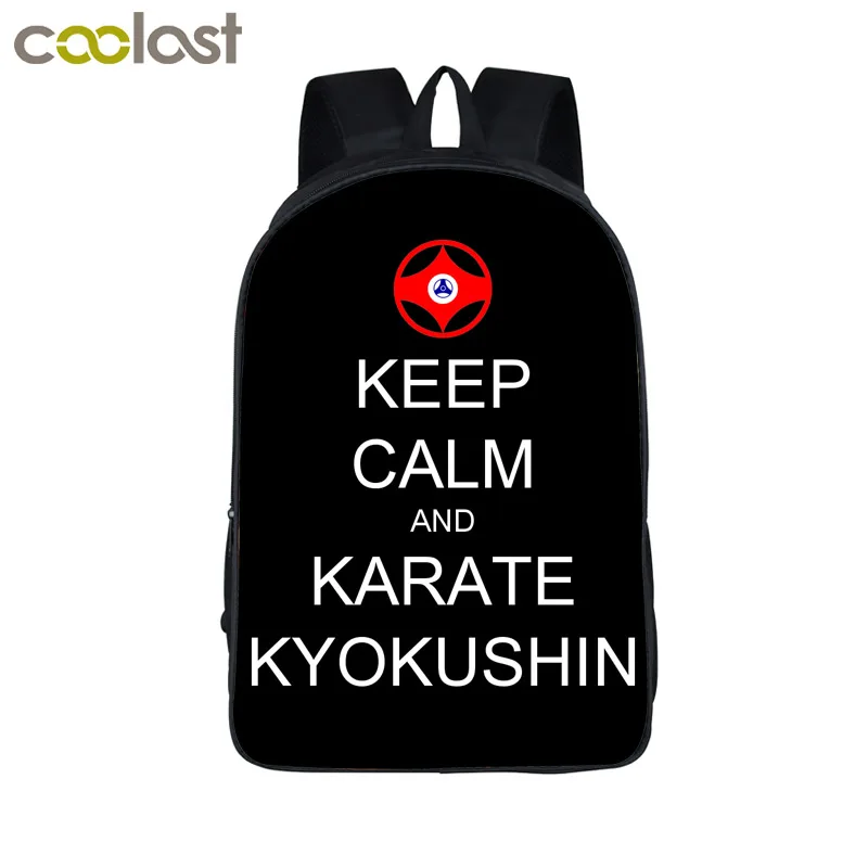 Крутые женские рюкзаки для занятий боевым искусством дзюдо/тхэквондо для подростков, девочек и мальчиков, каратэ/айкидо, детские школьные сумки, 3D ноутбук, mochila - Цвет: 16 karate013