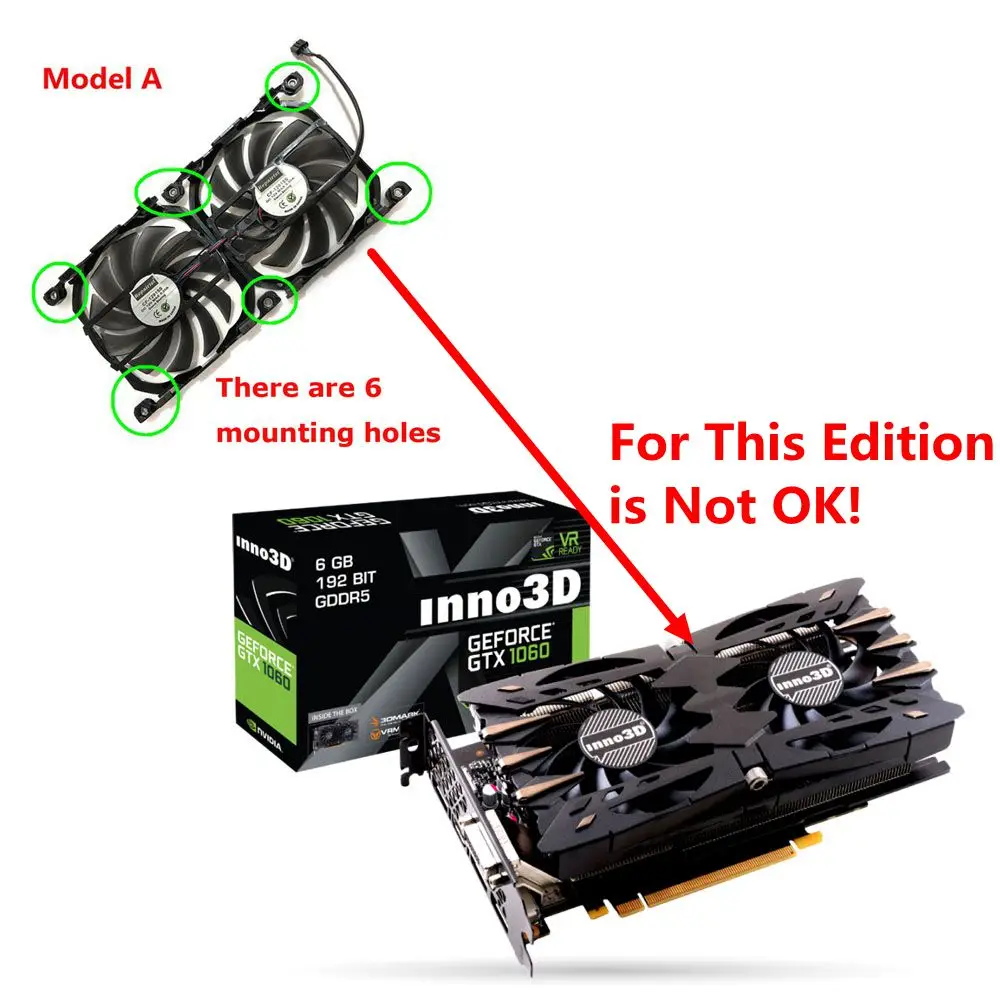 Conjunto Cf12915srefrigerador Gpuventilador de Placas Gráficaspara Inno3d Geforce Gtx 1070 ti x2 V2para Inno3d Geforce Gtx 1080 ti X2para Inno3d Gtx 1080 x2 Pcs - Imagem 2
