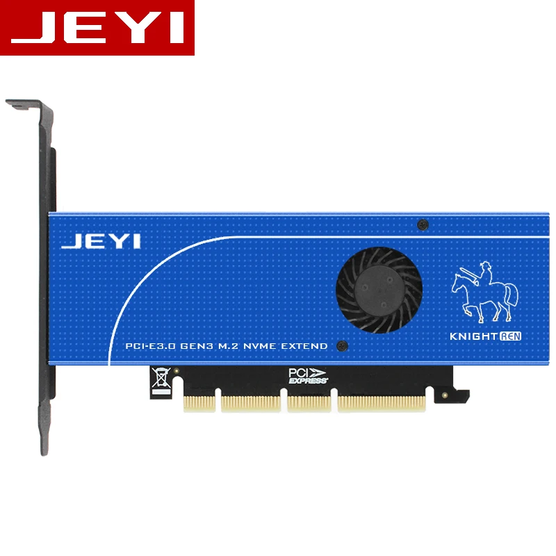 Kopen JEYI Blue knights SK19 m. 2 NVME NGFF SATA 110mm PCIE3.0 dubbele schijf uitbreiding adapter card pcie3.0 gen3 ondersteuning 110mm Dubbele M2