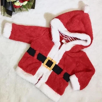 

Baby Kids Boy Girl Jackets 2018 Winter Outerwear Cotton Lovely Christmas Santa Claus Cartoon Coat for Baby Kids Clothes