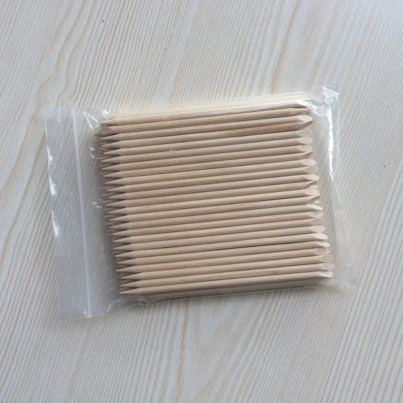 

Useful Orange Wood Sticks 50pcs/lot Cuticle Pusher Remover Manicure Pedicure Care Tool Nail Art Design Decorations