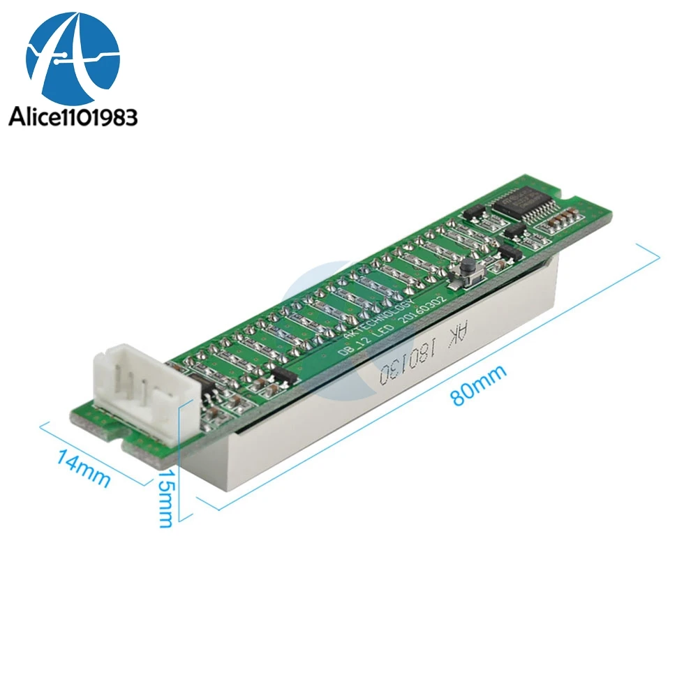 Мини двойной 12 сегментов музыкальный уровень светодиодный светильник индикатор VU метр стерео усилитель плата Модуль Регулируемая скорость режим АРУ кабель