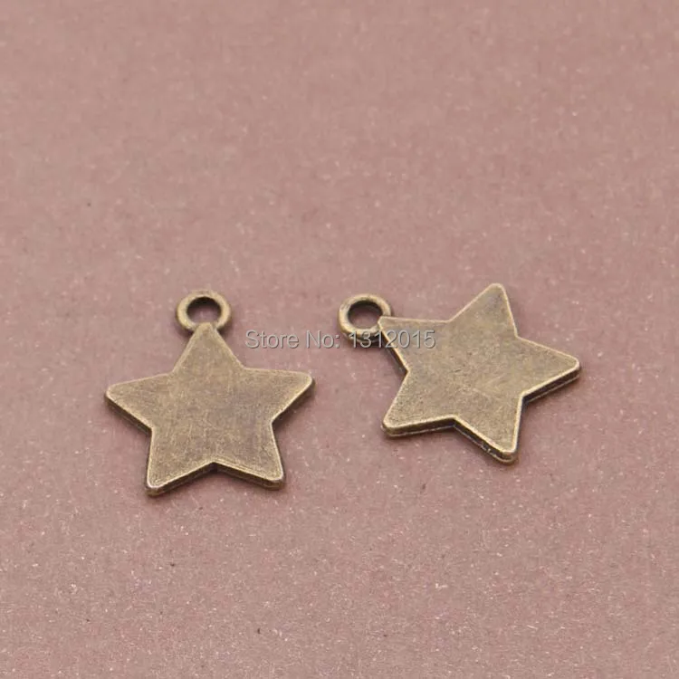 

Free Shipping Wholesale Alloy Metal Antique Bronze Star Charms For Jewelry Craft DIY 50Pcs 17x20mm YY3334