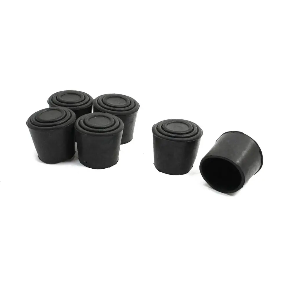 32mm Dia Hole Crimped Bottom Rubber Furniture Feet Ferrules Caps x 6in Floor Mats from