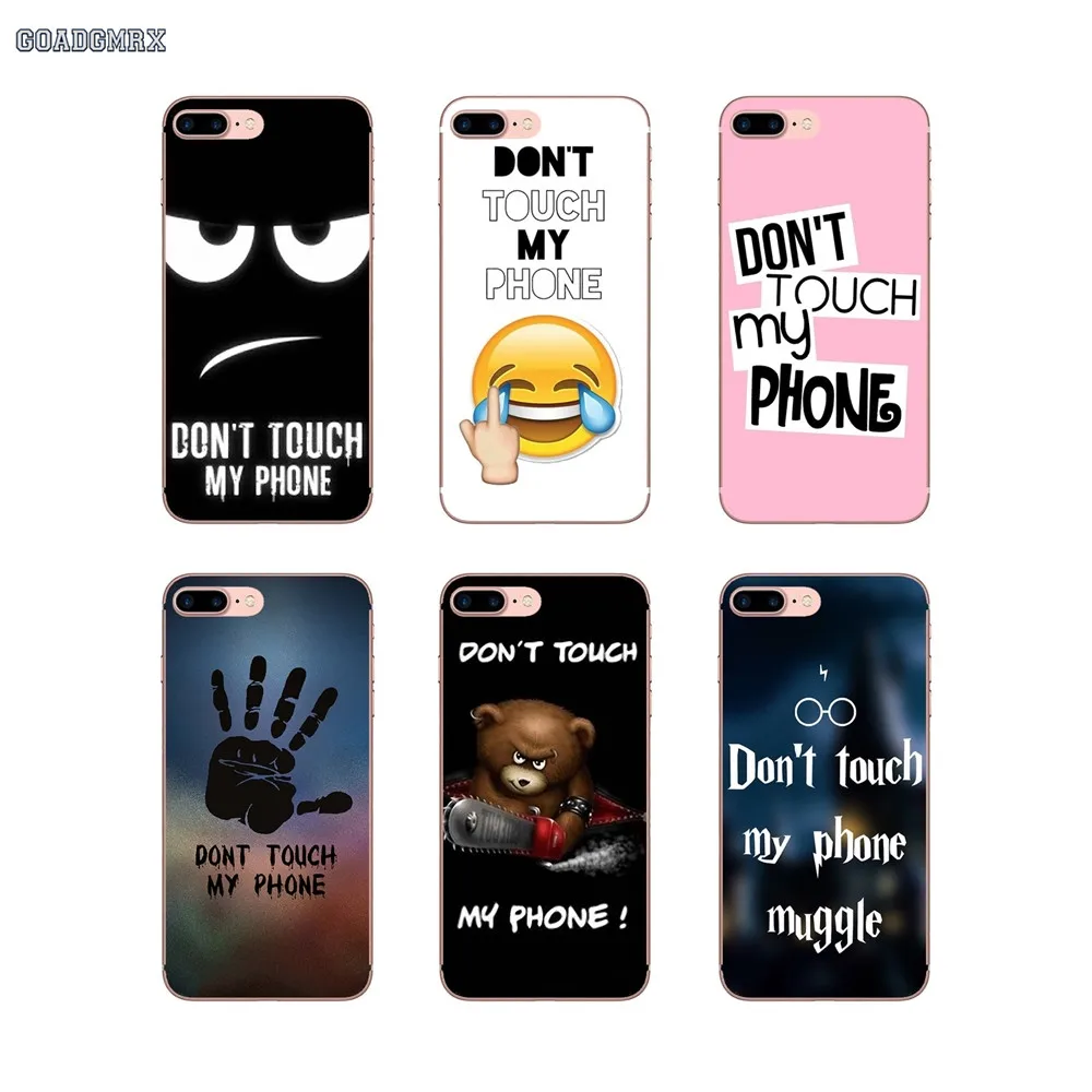 

For iPhone 6 6S 7 8 Plus X XS MAX XR 4 4S 5 5S SE 5C Do Not Touch My Phone Cheap Cover Soft Transparent Shell Covers
