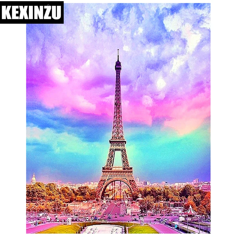 

Full Square Diamond 5D DIY Diamond Painting "Iron tower" Embroidery Cross Stitch Rhinestone Mosaic Painting Decor