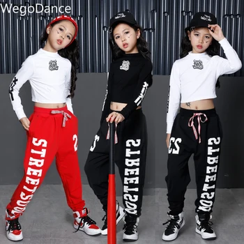 

Jazz dance costumes Girls child costumes hiphop 100-180cm height